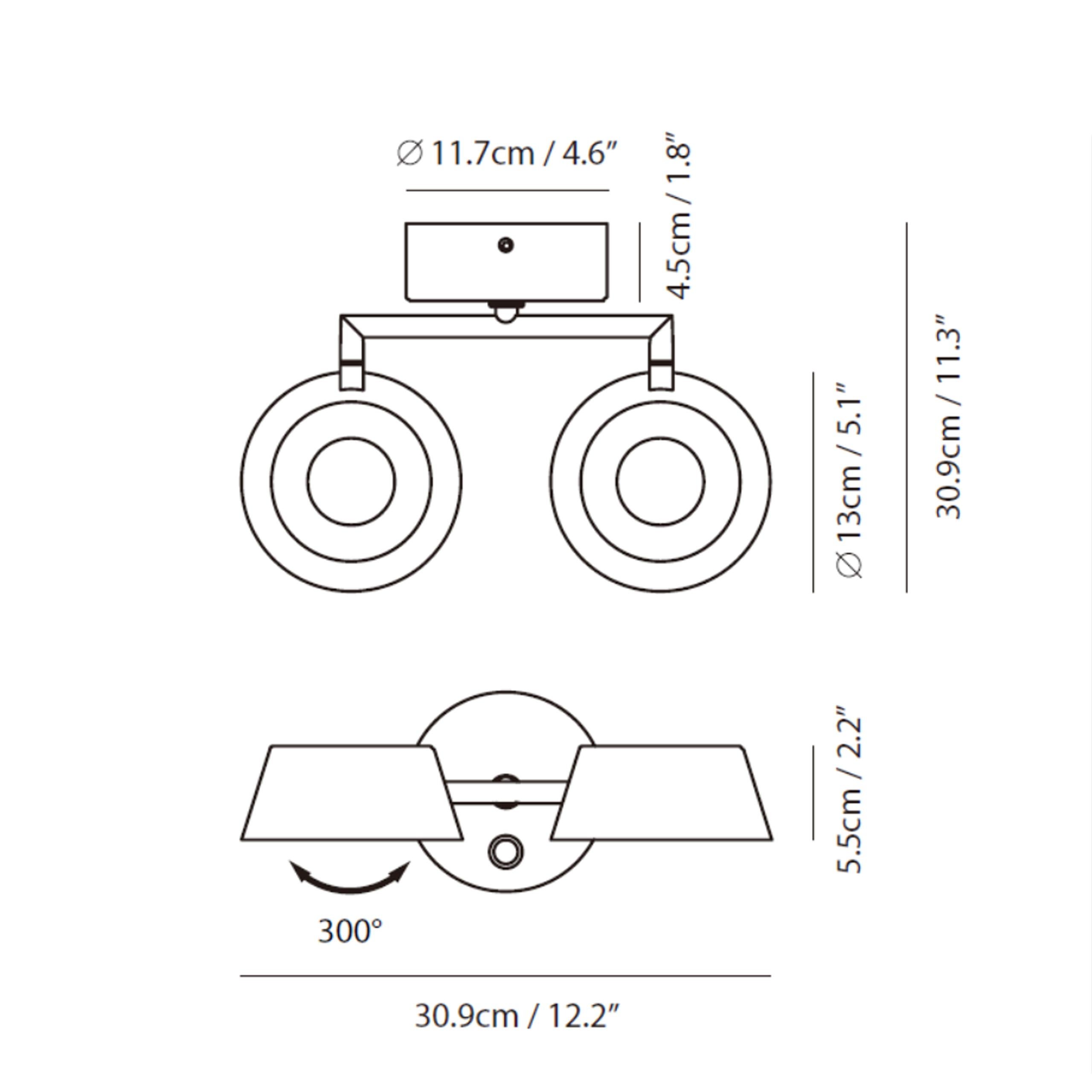 Aplique de pared OLO W2 Acero en venta
