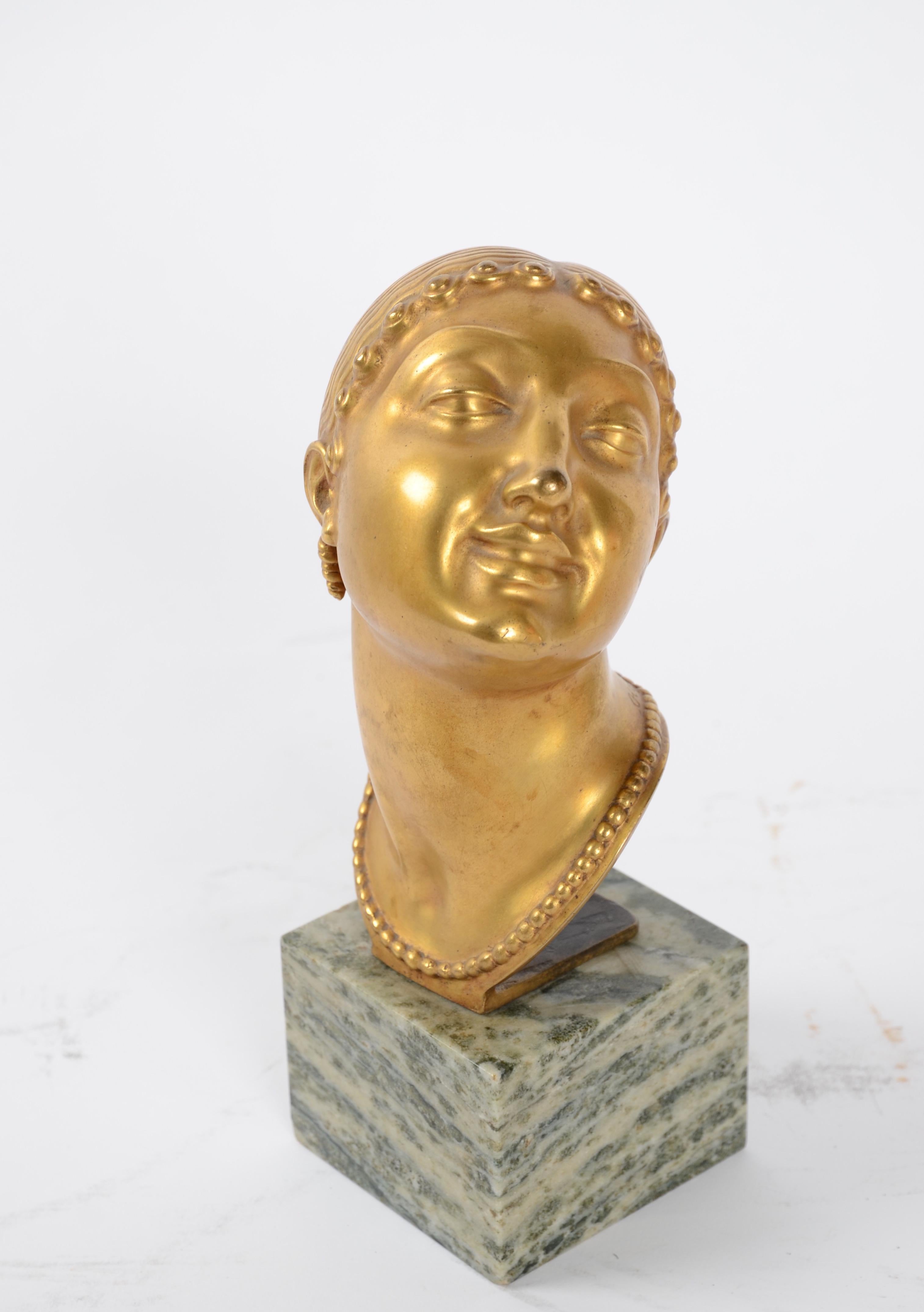 Olof Ahlberg, Sculpture, Gilded Bronze, Herman Bergman, 1920 3