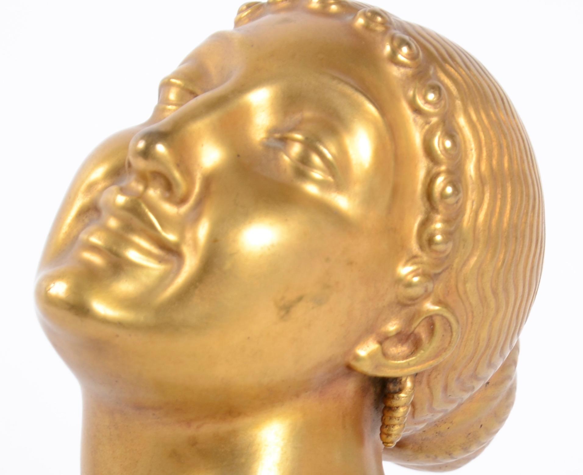 Olof Ahlberg, Sculpture, Gilded Bronze, Herman Bergman, 1920 2