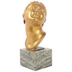 Olof Ahlberg, Sculpture, Gilded Bronze, Herman Bergman, 1920