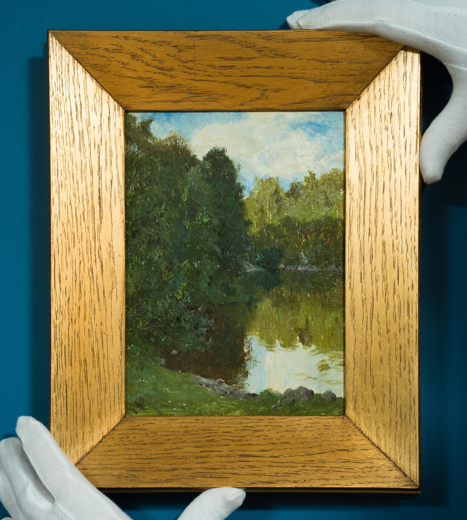 Studio espressivo in plein air da Engelsberg - Painting di Olof Arborelius