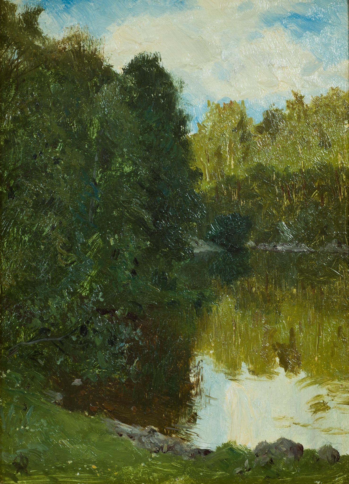 Studio espressivo in plein air da Engelsberg - Painting Impressionismo di Olof Arborelius