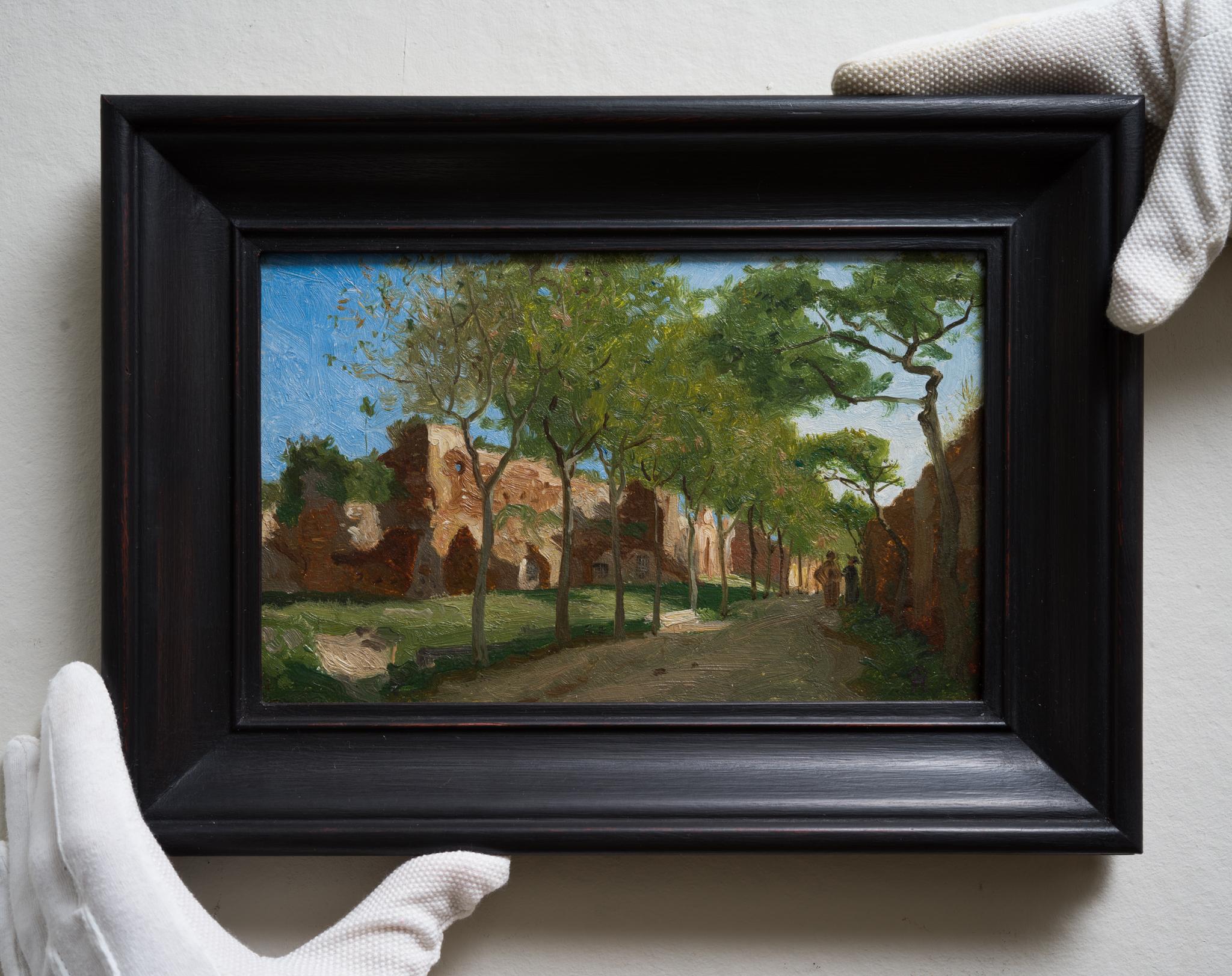 Boceto al óleo de Roma llamado Ruinas de la Antigua Roma, c. 1870-72 - Painting Impresionista de Olof Arborelius
