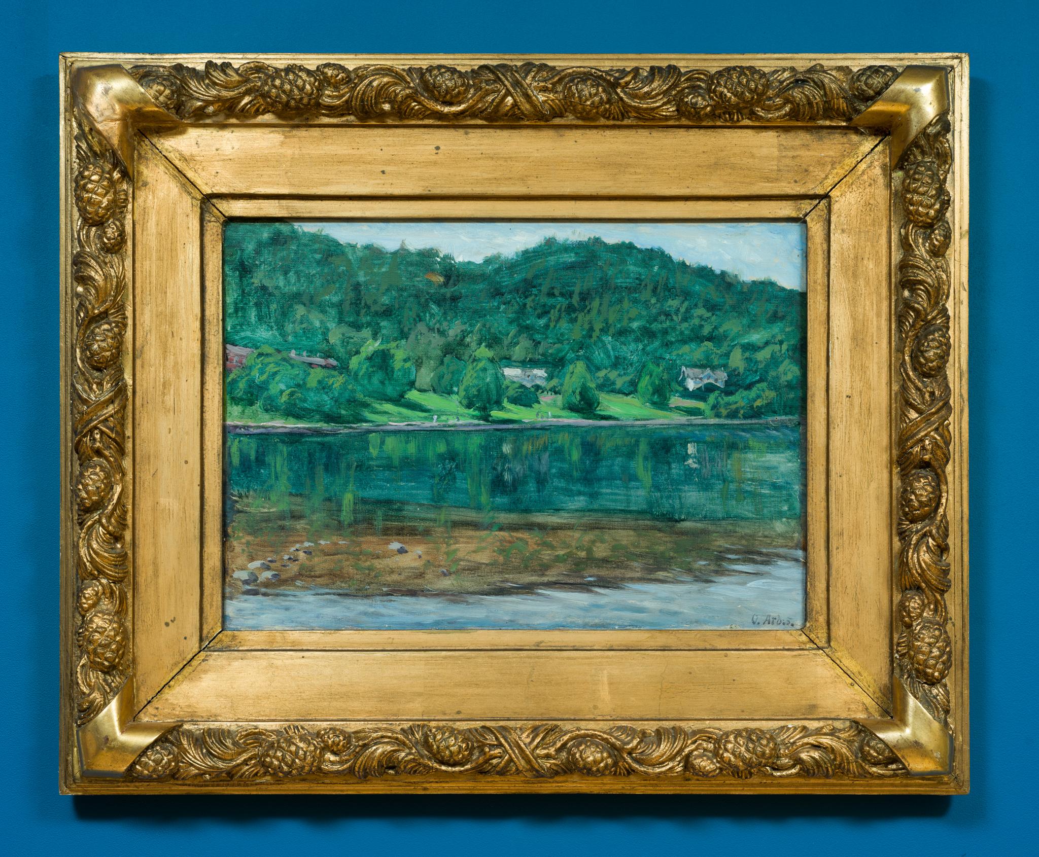 Riflessi tranquilli - Paesaggio estivo svedese di Olof Arborelius in vendita 2