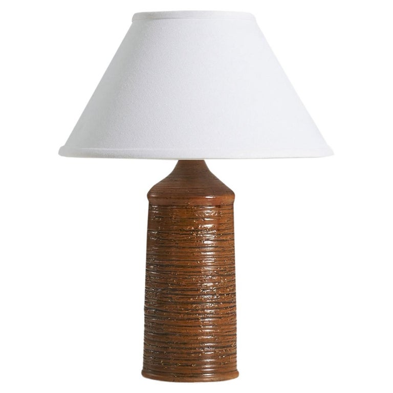 Olof Georg Hermansson, Stoneware Table Lamp, Keramik-Olle, Gränna, Sweden, 1960s