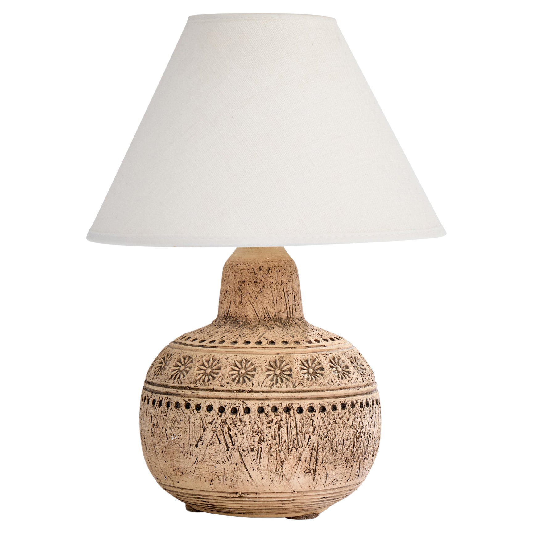 Olof Georg Hermansson, Tischlampe, Keramik, Schweden, 1960er Jahre