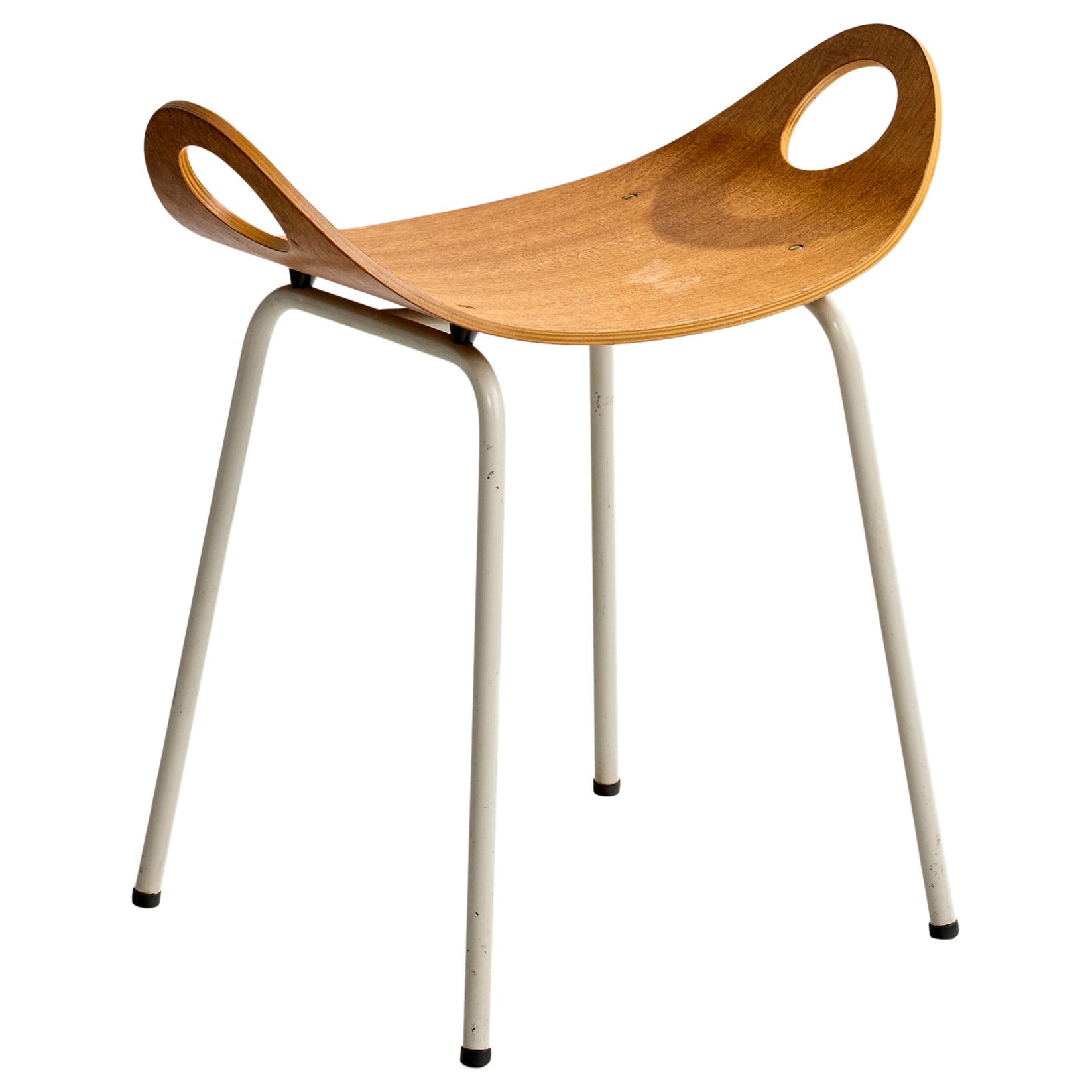 Olof Kettunen, Stool, Plywood, Metal, Finland, 1950s