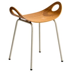 Olof Kettunen, Stool, Plywood, Metal, Finland, 1950s