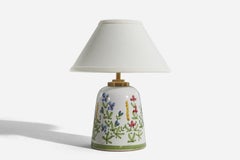 Olof Larsson, Table Lamp, Glazed Ceramic, Laholm Keramik, Sweden, C. 1950s