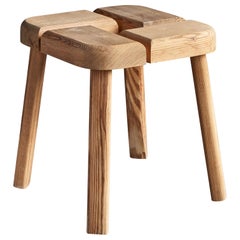 Olof Ottelin Attribution, Stool, Pine, Finland, 1970s