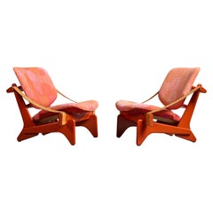 Olof Ottelin, Poltrone da salotto, Legno, Pelle, Tessuto, Finlandia, anni '60