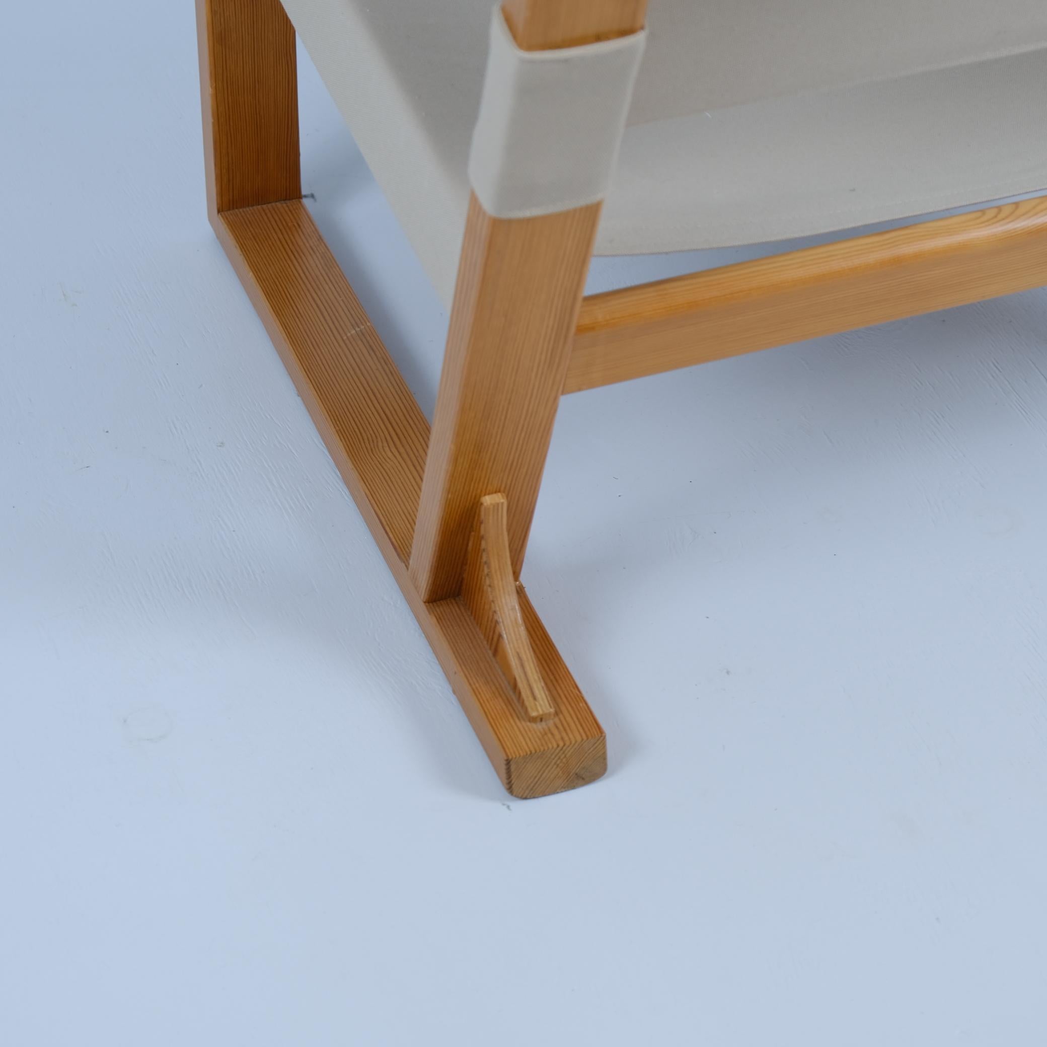 Tissu Fauteuil Olof Ottelin Nordika Series en pin et lin, Stockmann années 1960 en vente