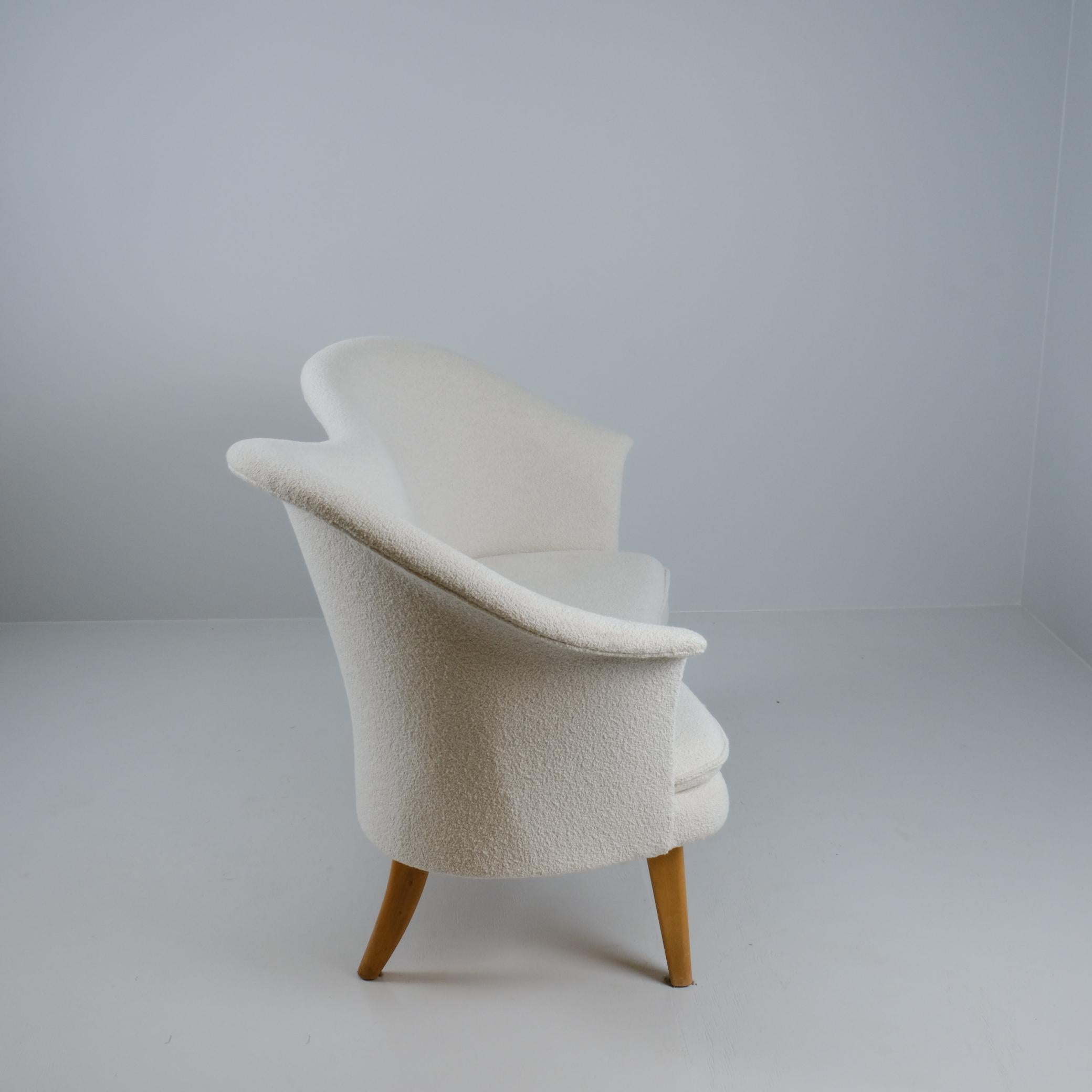 Laine Olof Ottelin White Duetto Sofa / Loveseat for Stockmann Finland, 1960s en vente