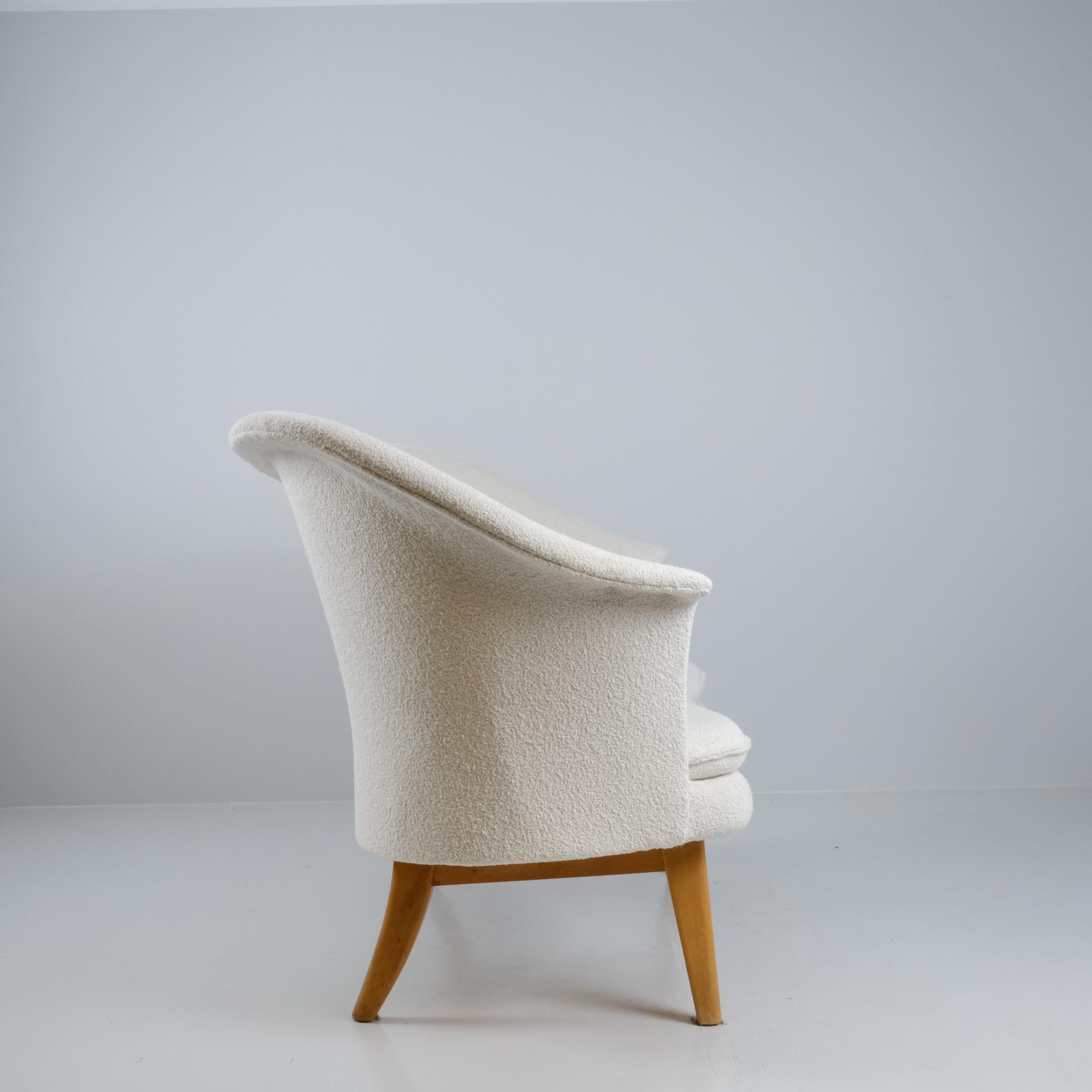 Olof Ottelin White Duetto Sofa / Loveseat for Stockmann Finland, 1960s en vente 1