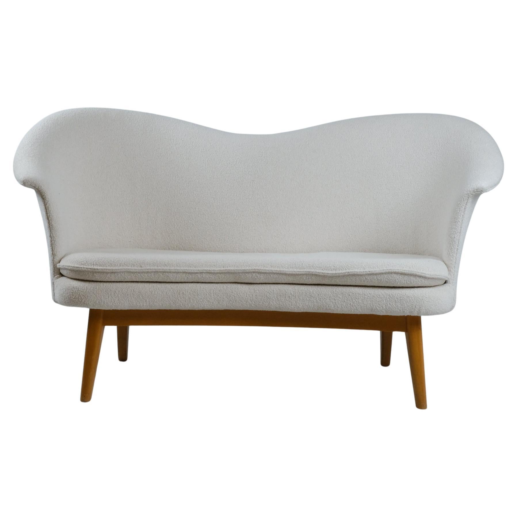Olof Ottelin White Duetto Sofa / Loveseat for Stockmann Finland, 1960s en vente
