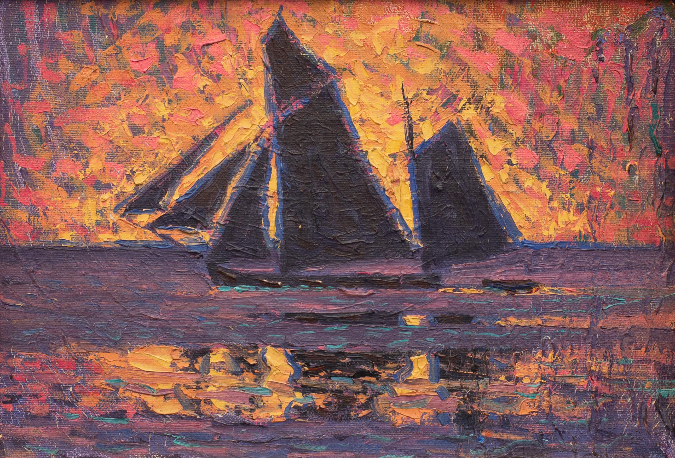 Olof Thunman (1879-1944) Swedish

A Sailboat

oil painting on masonite
c. 1920
board dimensions 20 x 28 cm 
frame 31 x 39.5 cm

Provenance: A Swedish Private Collection