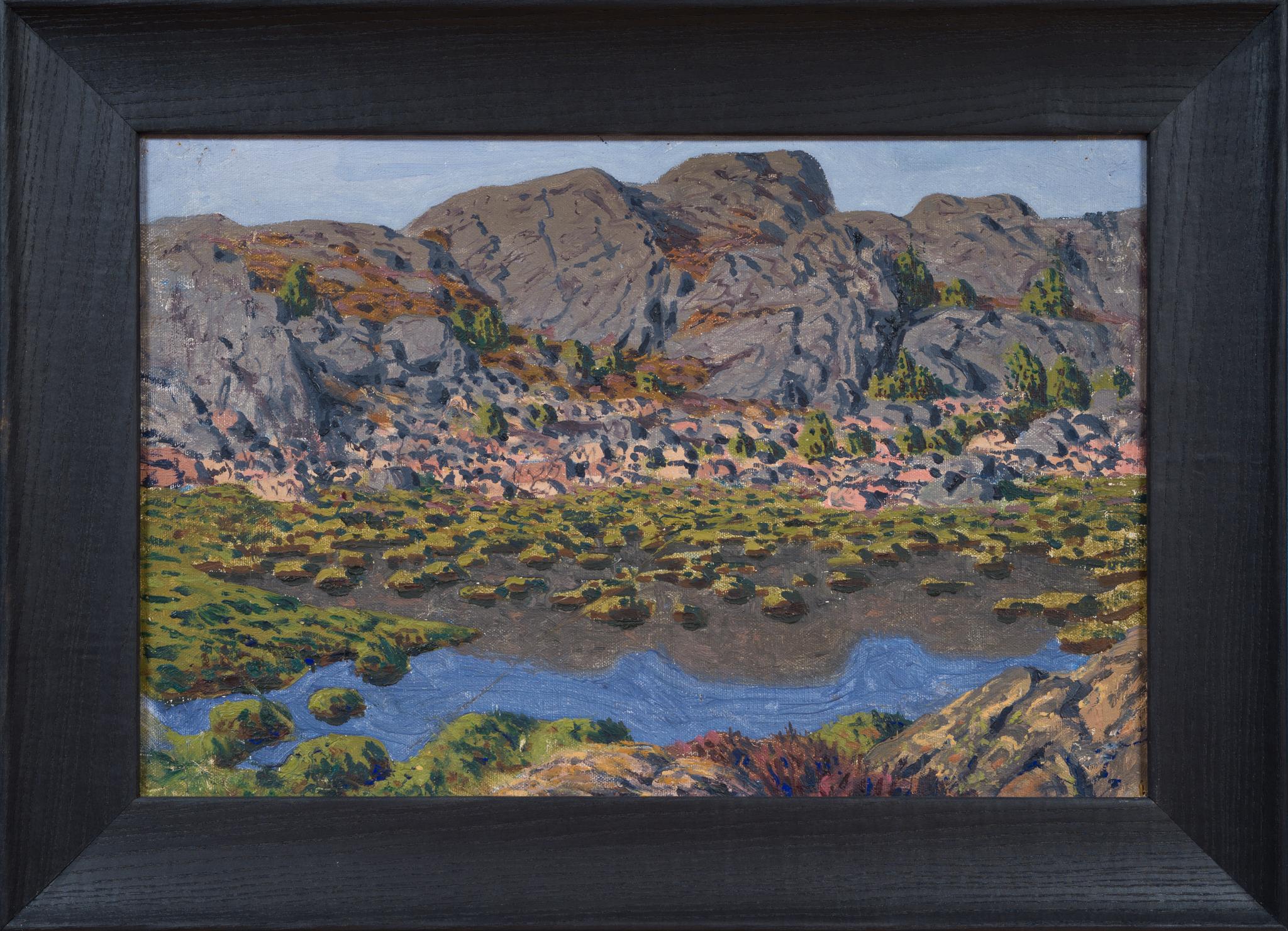 Olof Thunman (1879–1944) Sweden

Sandö, Wallda Varby, Halland, 1913

oil on canvas (laid on panel)
unsigned
unframed 31 x 47 cm (approx. 12.2 x 18.5 in)
framed 42 x 58 cm (approx. 16.5 x 22.8 in)

Provenance: Gift from the artist to Professor Rutger