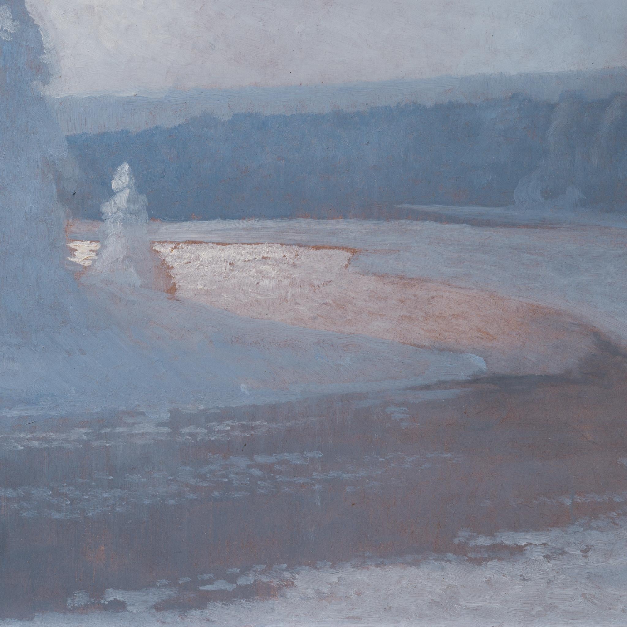 Winterlicht auf einem gefrorenen See im Angebot 2