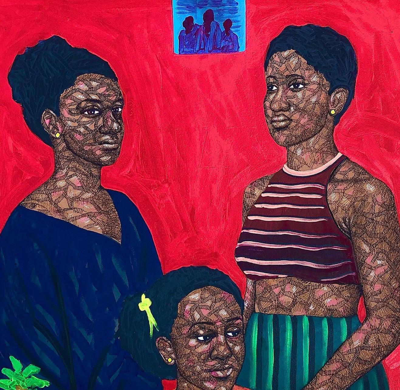 Sisterhood 1 - Painting by Olomola Tobi