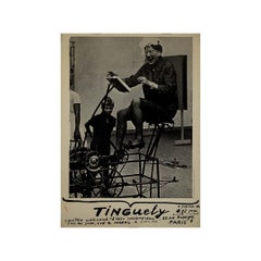 1961 original exhibition poster was created by Olson Lennart - Tinguely