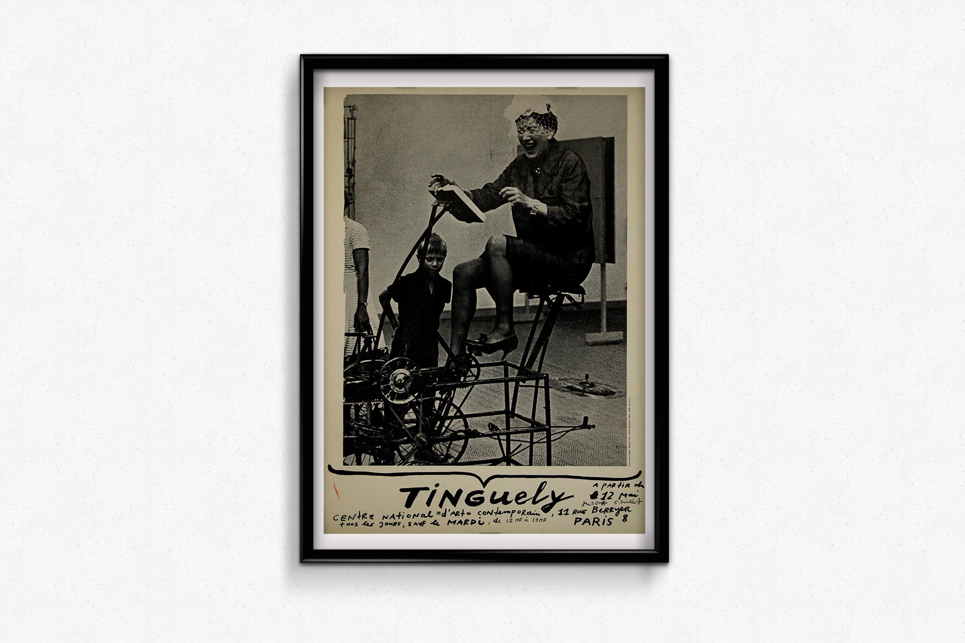1961 original exhibition poster was created by Olson Lennart - Tinguely For Sale 3