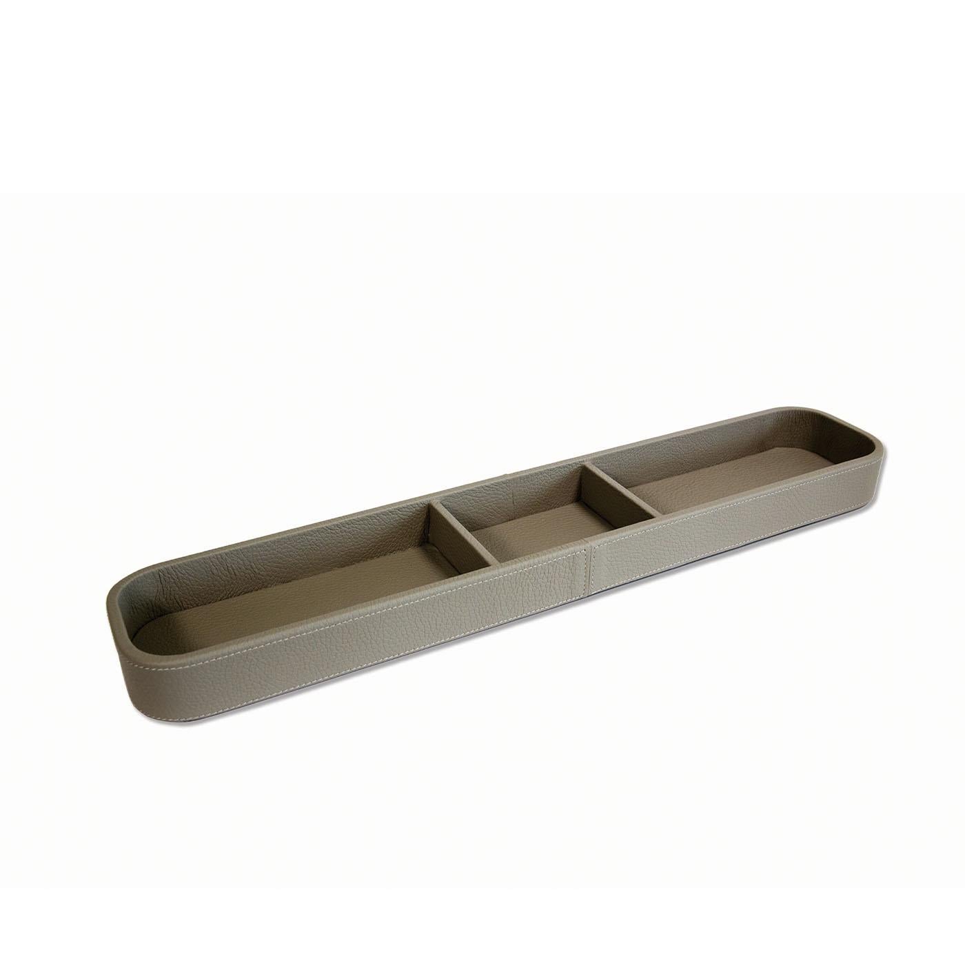 Leather Oltrarno Grey Tray 35 For Sale