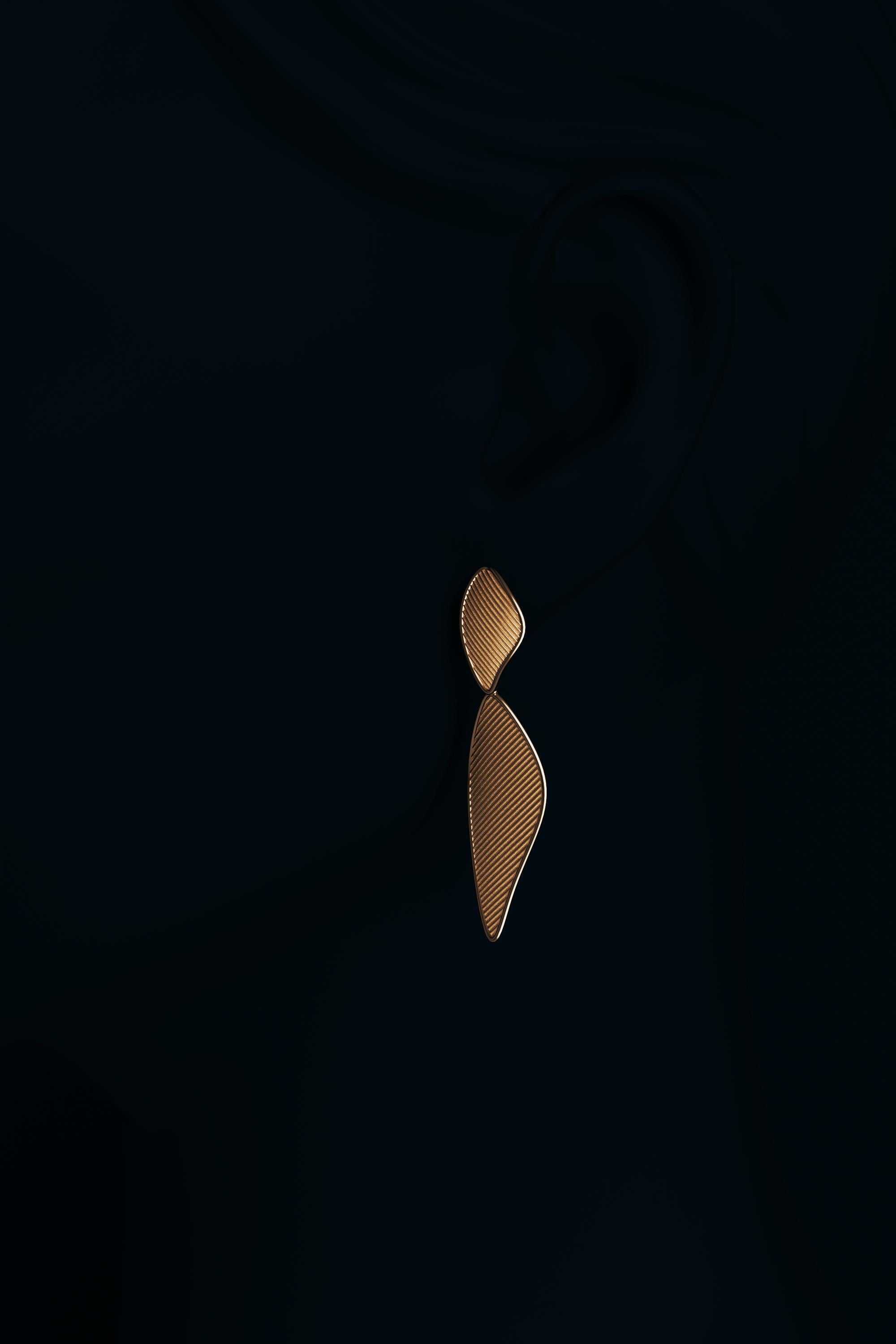 Oltremare Gioielli 14k Gold Dangle Drop Earrings Made in Italy  Made To Order For Sale 6