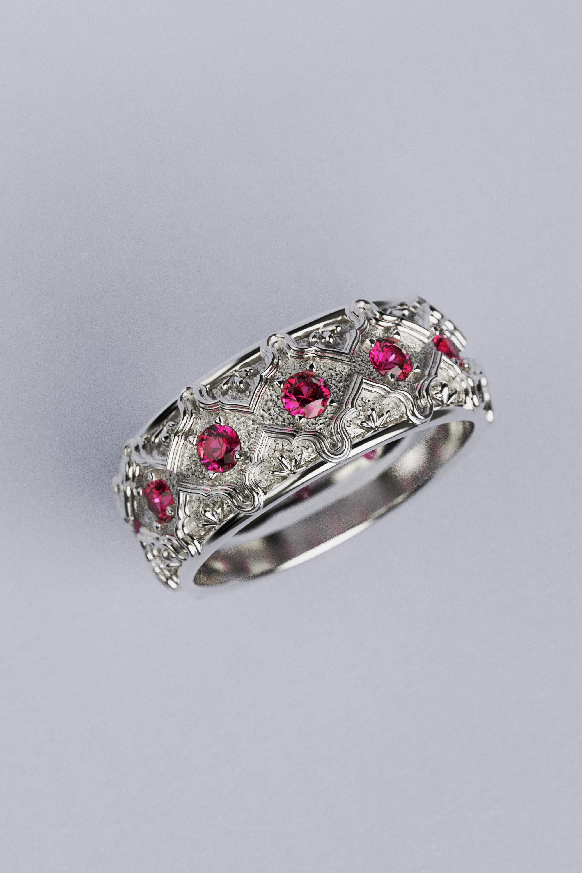Im Angebot: Oltremare Gioielli: 18 Karat massives Gold Rubinband aus Gold, hergestellt in Italien () 2