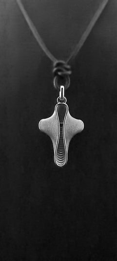 Oltremare Gioielli Pendentif croix en or blanc 18k pour homme Made in Italy