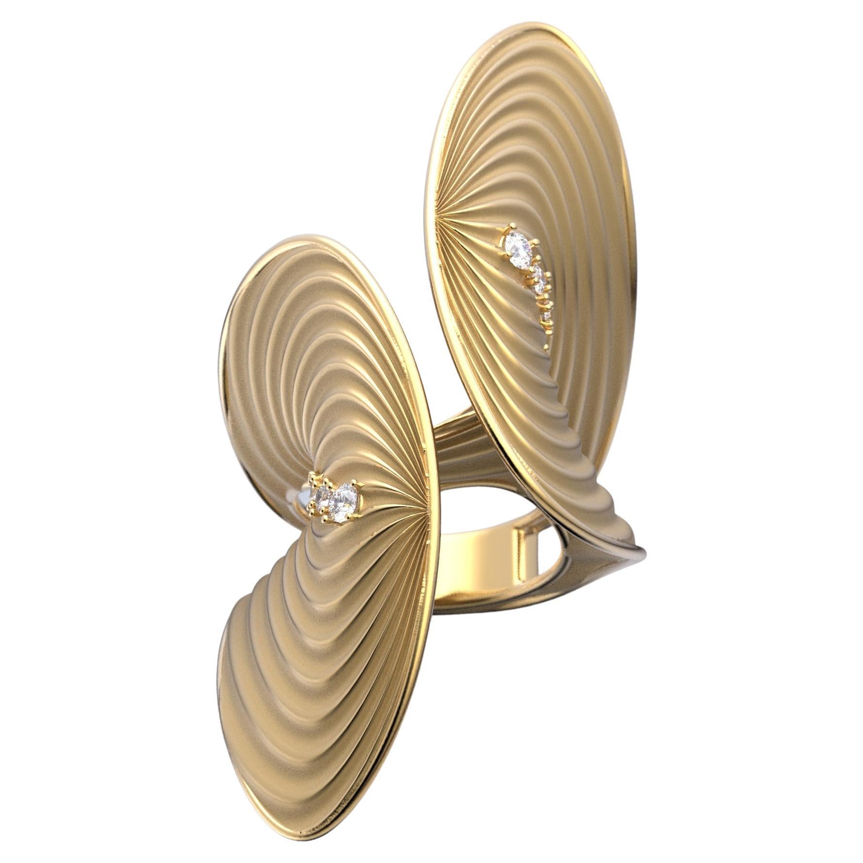For Sale:  Oltremare Gioielli Contemporary Diamond ring in 18k Gold Made in Italy 2
