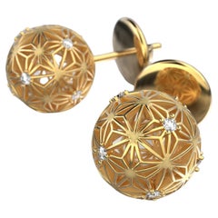 Oltremare Gioielli Diamond Stud Earrings in 18k Gold Made in Italy 