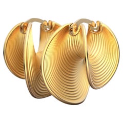 Oltremare Gioielli Gold-Ohrringe, 14k Gold-Ohrringe, hergestellt in Italien