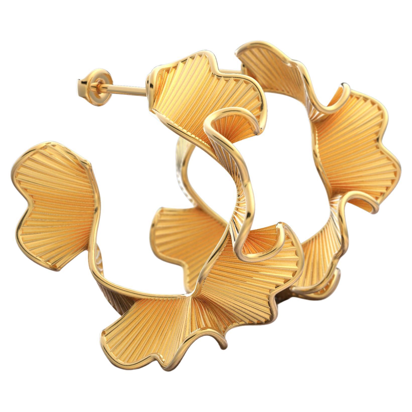 Oltremare Gioielli Statement Earrings in 18k Gold and Diamonds, made in Italy. For Sale at 1stDibs