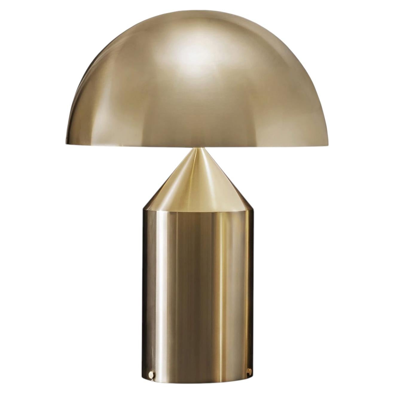 Oluce Atollo 238 Oro Table Lamp by Vico Magistretti - Satin gold - 220–240V For Sale