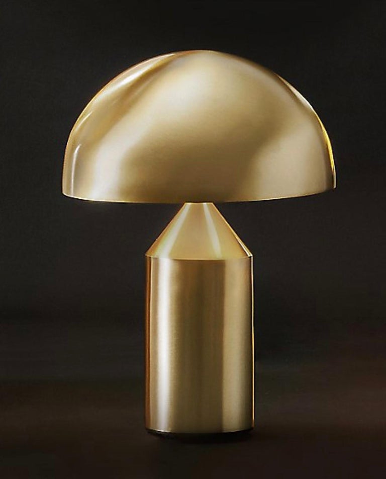 Oluce Atollo Large Table Light - Gold - Vico Magistretti at 1stDibs
