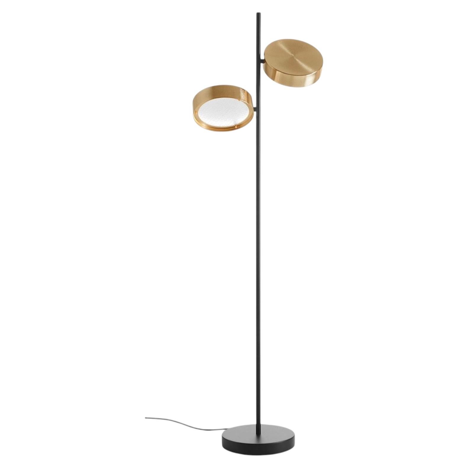 Oluce Berlin Floor Lamp by Christophe Pillet - Satin brass - 220–240V