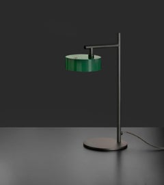 Oluce Berlin-Out Table Lamp by Christophe Pillet Black structure/green 220–240V