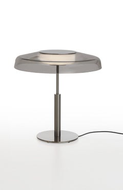 Oluce Dora 271 Table Lamp - Angeletti & Ruzza 220–240V Black nickel/Smokey glass