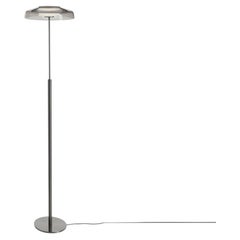 Oluce Dora Floor Lamp by Angeletti & Ruzza 220–240V - Black nickel/smokey glass