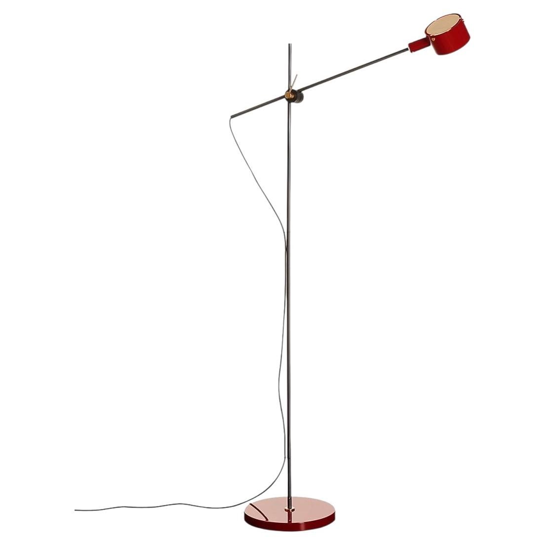 Oluce G.O. 352 Stehleuchte von Giuseppe Ostuni – Scharlachrot – 220–240 V