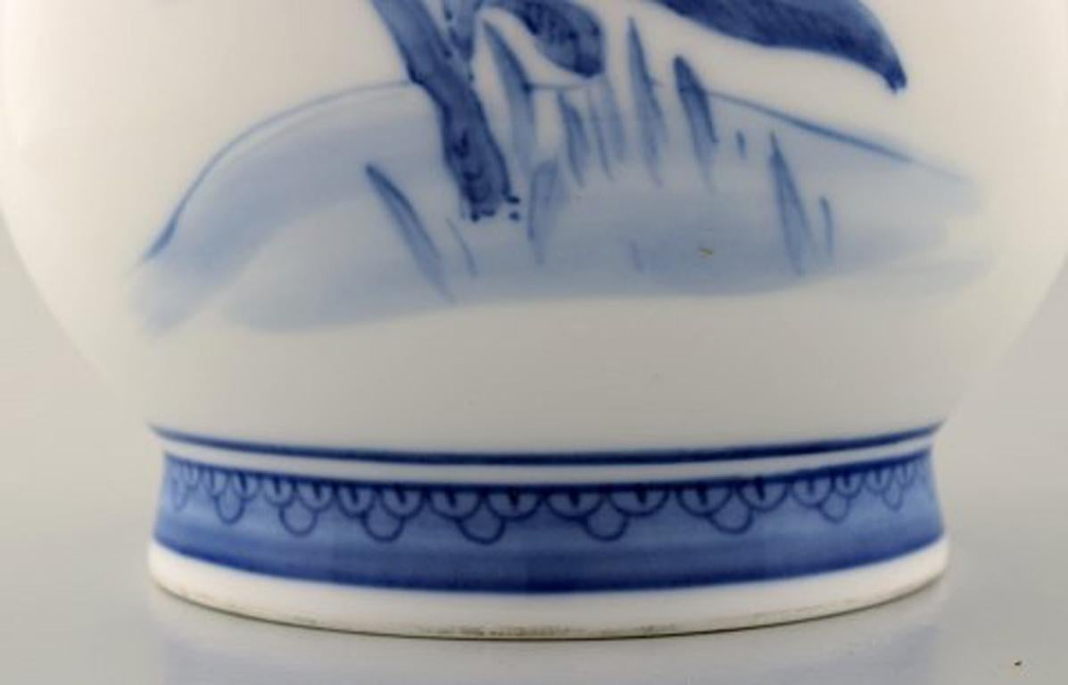 Early 20th Century Oluf Jensen for Royal Copenhagen, Large Unique Porcelain Vase with Slim Neck For Sale
