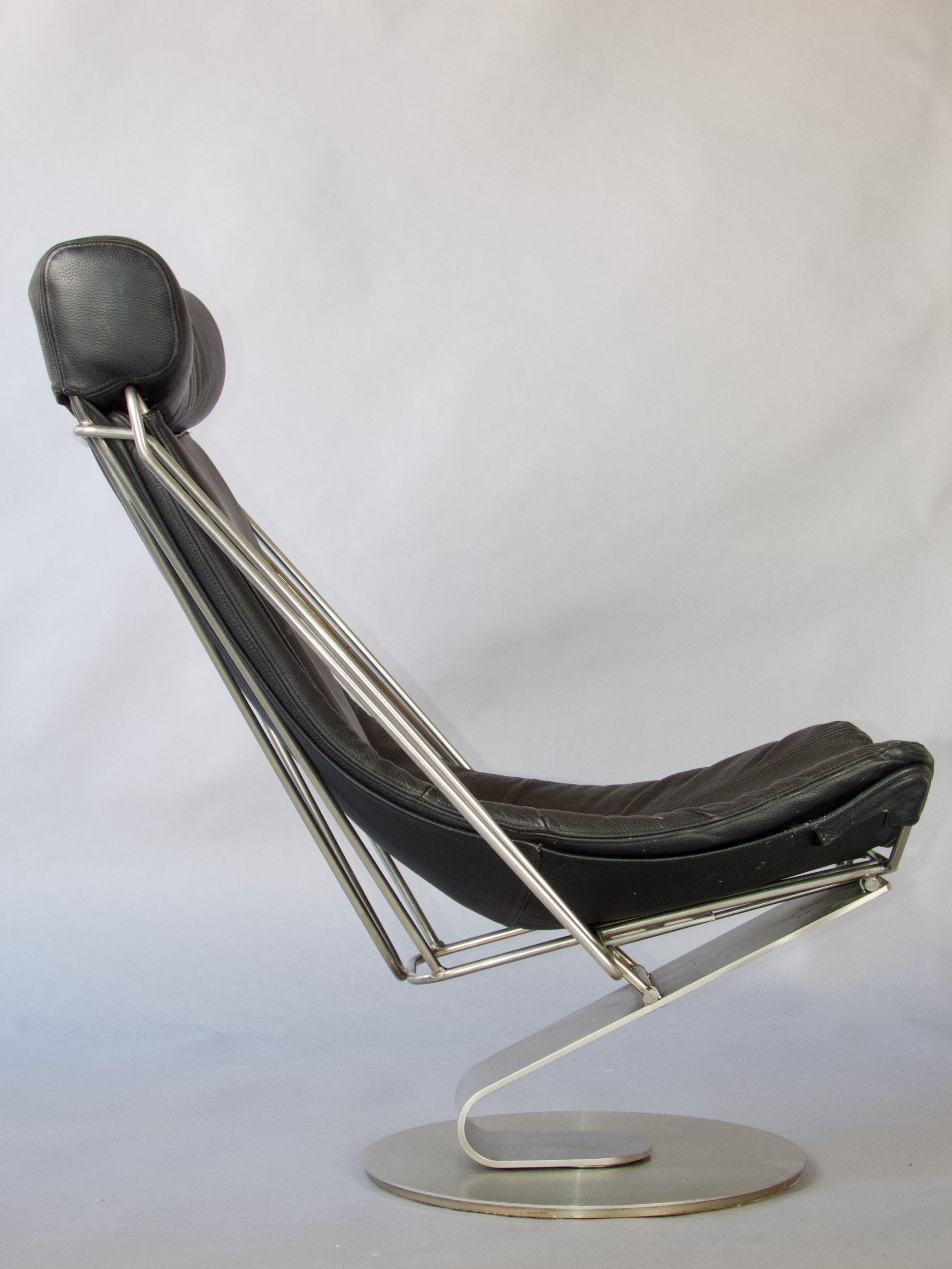 Poltrona relax dal design classico e giovane di Oluf Lund 'inter dane' per Trio Line in vendita 1