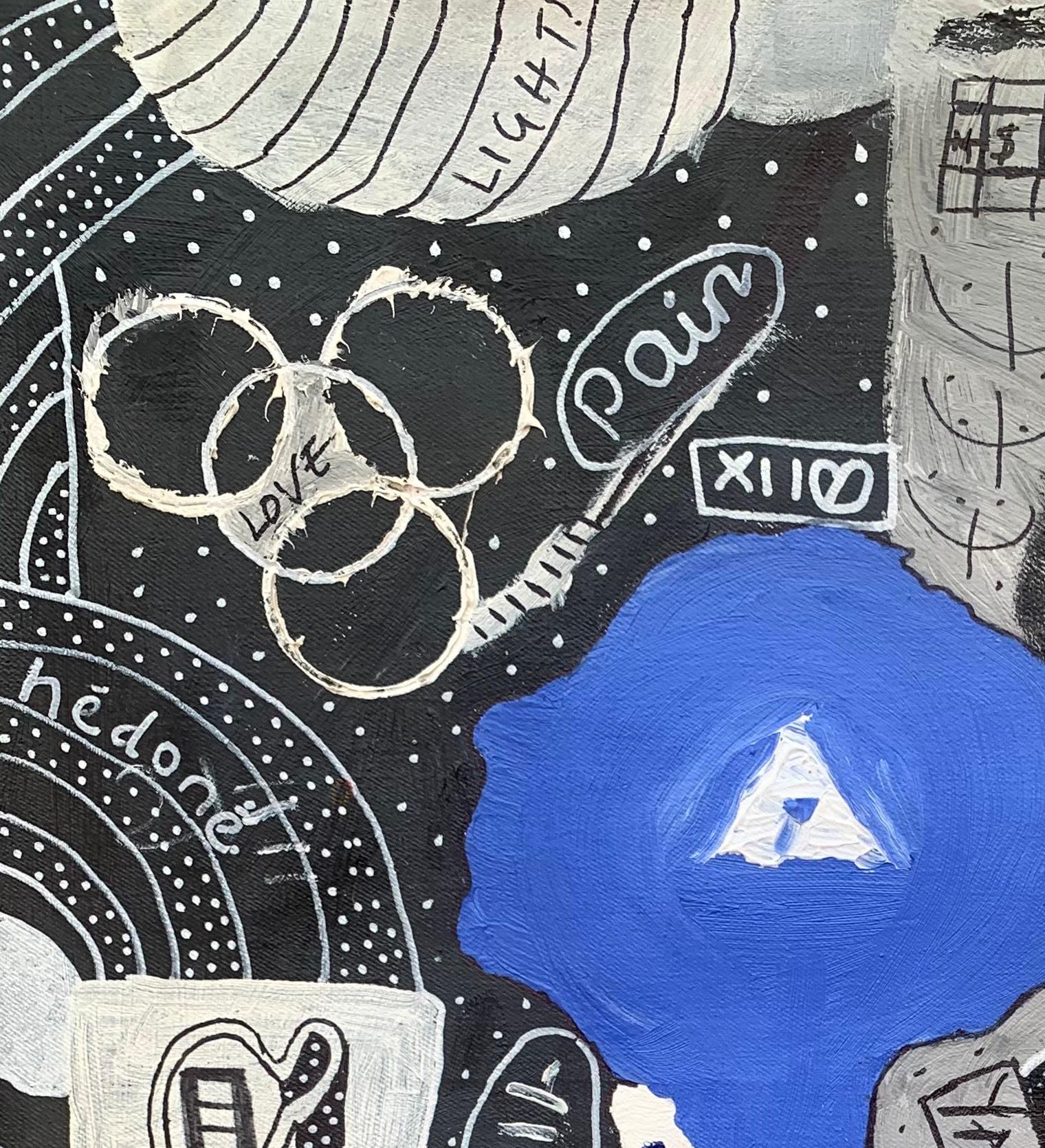 Algedonic - Siglo XXI, Contemporáneo, Abstracto, Cultura Pop, Emociones, Colores - Painting de Olumide Ajayi