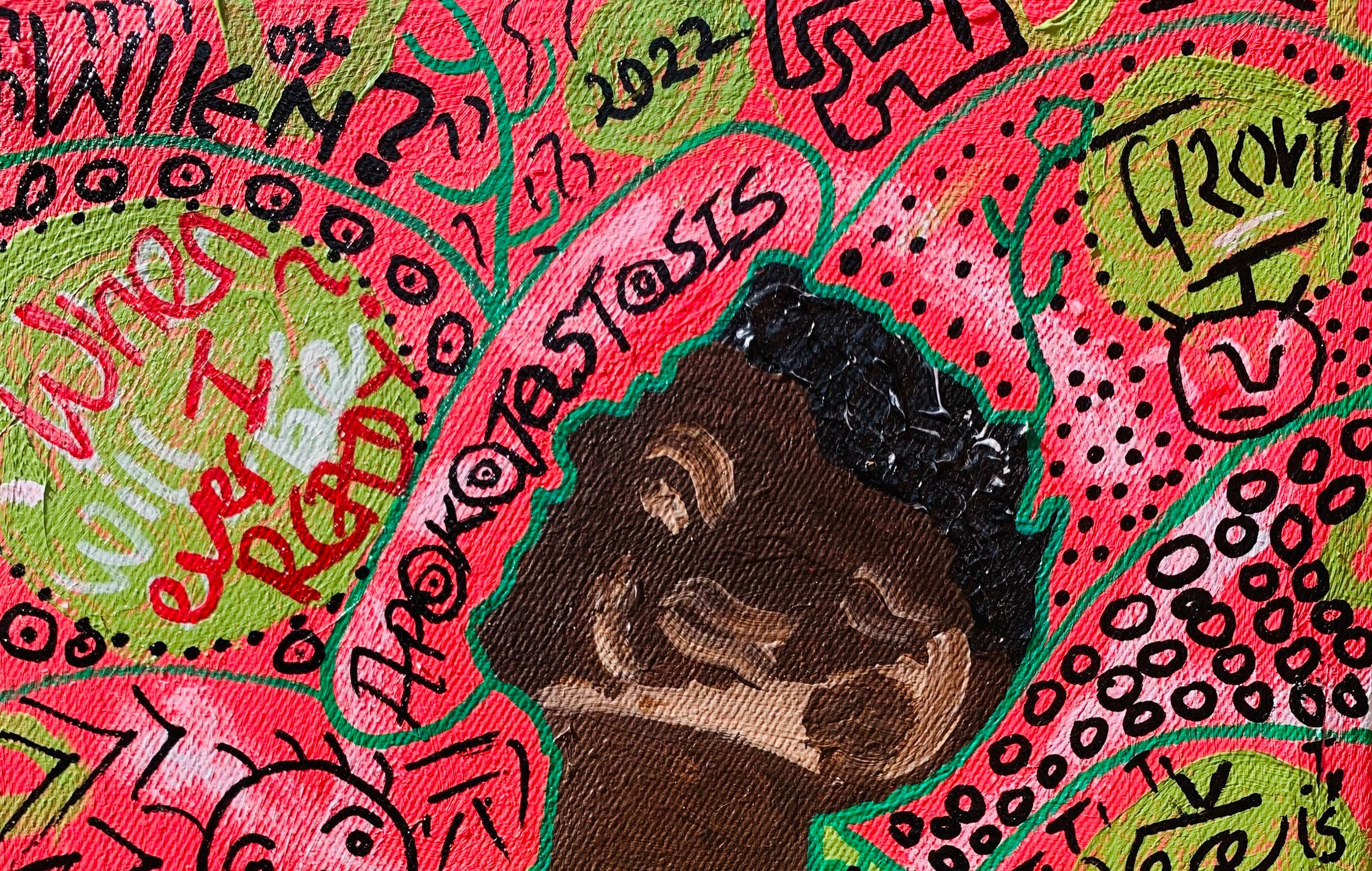 Apokatastasis - 21st Century, Contemporary, Abstract Expression, Pop Culture - Painting by Olumide Ajayi