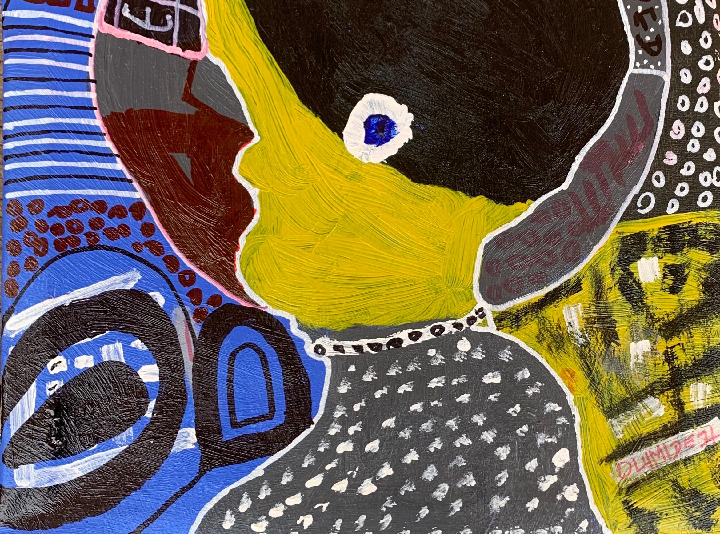 Ephemer - 21. Jahrhundert, Contemporary, Abstrakt, Miniature, Emotionen, Farben (Abstrakter Expressionismus), Painting, von Olumide Ajayi