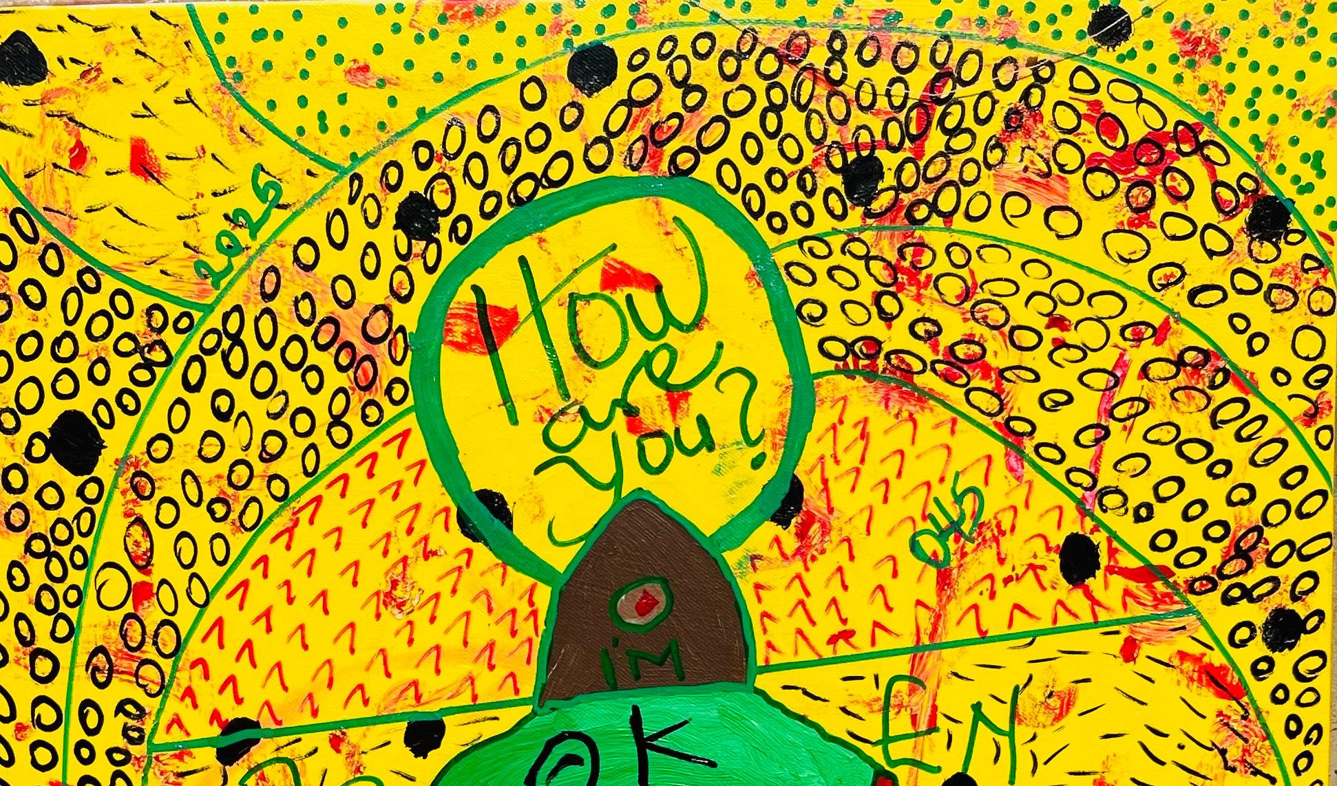 Eunoia (Come stai) 1 - 21° secolo, Contemporaneo, Espressione astratta, Pop - Painting Espressionismo astratto di Olumide Ajayi