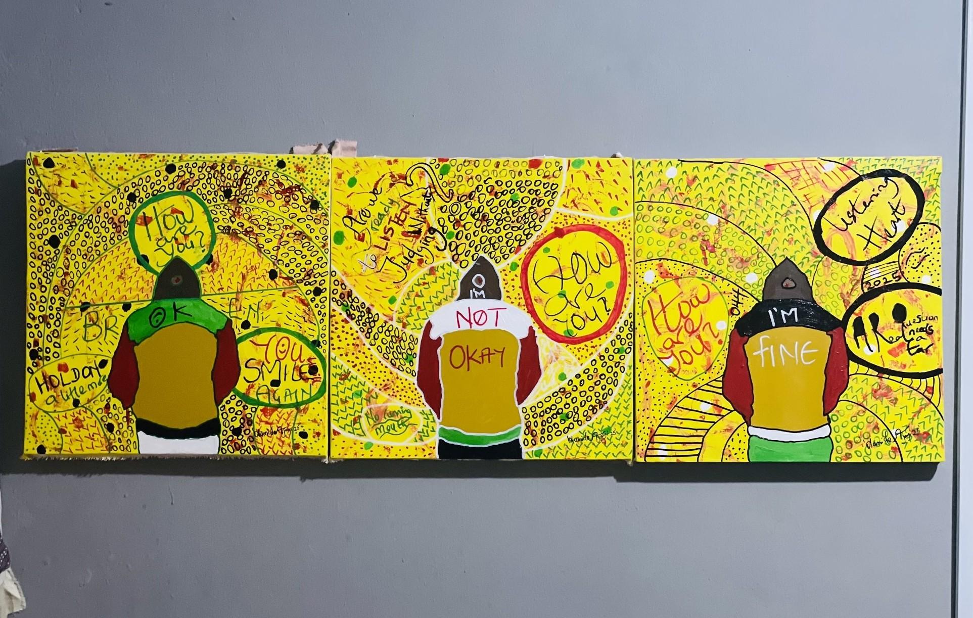 Eunoia (Cómo estás) 2 - Siglo XXI, Contemporáneo, Expresión Abstracta, Pop - Painting de Olumide Ajayi