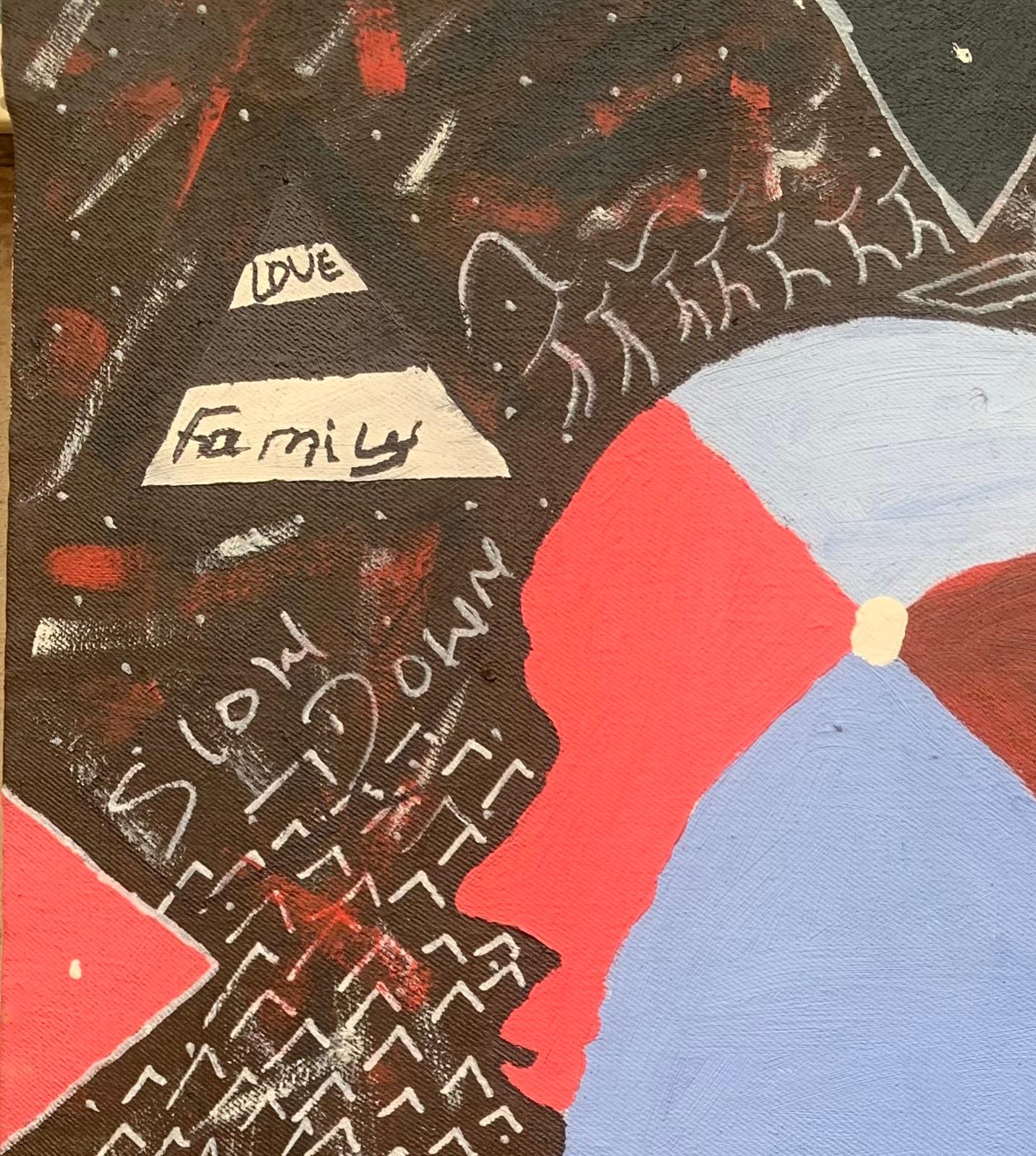 Fika -21° secolo, Contemporaneo, Astratto, Cultura pop, Emozioni, Colori, Persone - Painting di Olumide Ajayi