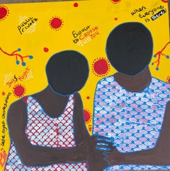 Halfway Love 1 - 21st Century Contemporary Abstract Expression, Blumen, Paare