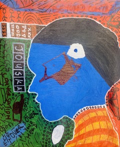 Jouska -Siglo XXI, Contemporáneo, Abstracto, Miniatura, Emociones, Colores de África